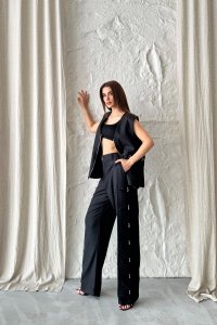 Lofibuy | Timeless Halka Detaylı Çoklu Cepli Unisex Yelekli Takım – Timeless